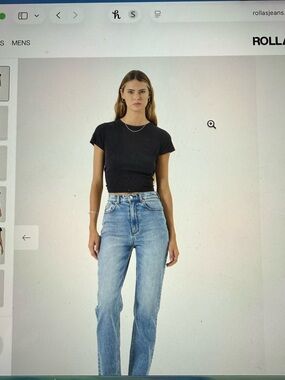 ROLLA'S Light Blue Straight-Leg Jeans